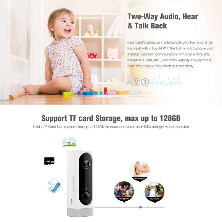 A1 WiFi Wireless 720P IP Camera, Support Night Vision / Motion Detection / PIR Motion Sensor, Two-way Audio, Built-in 3000mAh Rechargeable Battery, A1 A1 WiFi Wireless 720P IP Camera, Support Night Vision / Motion Detection / PIR Motion Sensor, Two-way Audio, Built-in 3000mAh Rechargeable Battery, A1